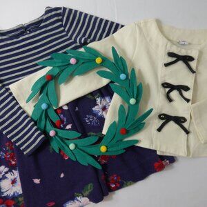 Joules Sparkle Floral Dress & Janie and Jack Bow Jacket, Size 3 Years